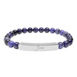 Load image into Gallery viewer, “Flow”Engraved Natural Stone Bar Bracelet
