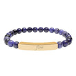 Load image into Gallery viewer, “Flow”Engraved Natural Stone Bar Bracelet
