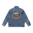 Load image into Gallery viewer, "Flow" no matter the obstacle" Vintage Wash Zip Up Denim Jacket
