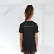 Load image into Gallery viewer, signature Youth Short Sleeve T-Shirt "let your river flow" on back

