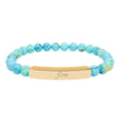 Load image into Gallery viewer, “Flow”Engraved Natural Stone Bar Bracelet
