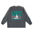 Load image into Gallery viewer, Men “Life is better on a boat” Color-Block V-Neck Long-Sleeve T-Shirt
