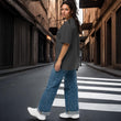 Load image into Gallery viewer, Women signature Oversized smoky grey faded comfort shirt
