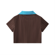 Load image into Gallery viewer, Women signature Collar Striped Cropped Jersey
