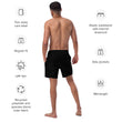 Load image into Gallery viewer, Men's black swim trunks

