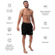 Load image into Gallery viewer, Men's black swim trunks
