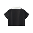 Load image into Gallery viewer, Women signature Collar Striped Cropped Jersey
